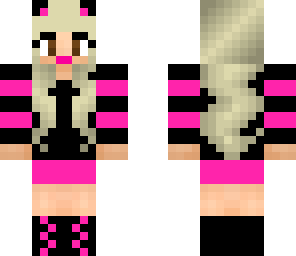 black and pink kitty girl