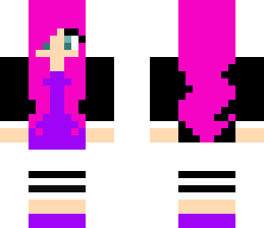 edited pink hair girl