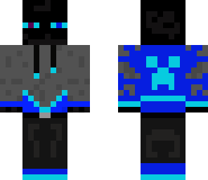 enderman in blue hoodie
