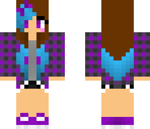 purple checkered shirt girl