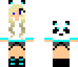 blonde panda girl