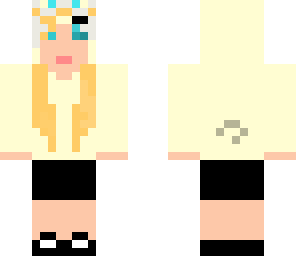 blond girl with polarbear hoodie