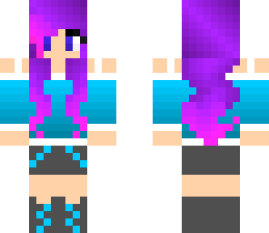 purple dyed hair girl