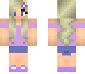 purple summer girl