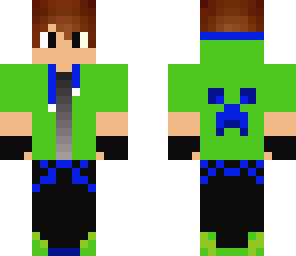 blue and green teenager