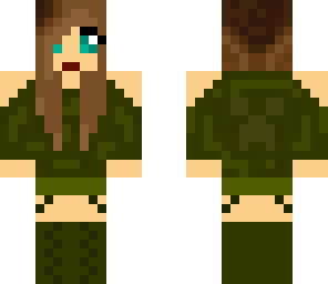 green hoodie girl