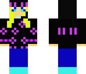 girl with enderman hoodie