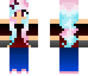 cotton candy haired girl