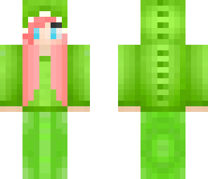 dinosaur full pink hair