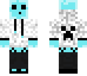 light blue slime wearing headphones and a hoodie