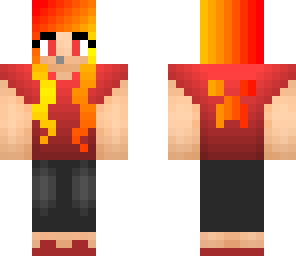 gamer girl - flame hair