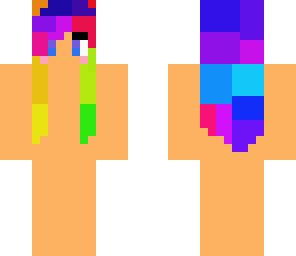block rainbow hair
