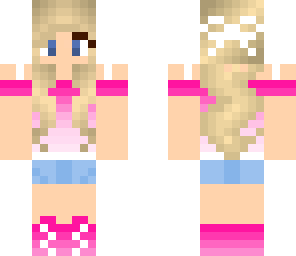 blonde and pink girl