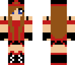red skater girl