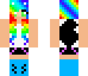rainbow wolf girl