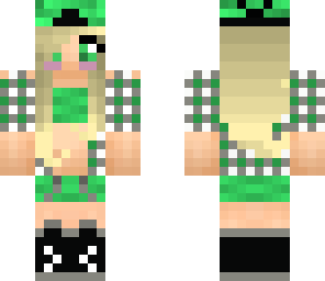green skater girl