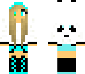 blue panda girl