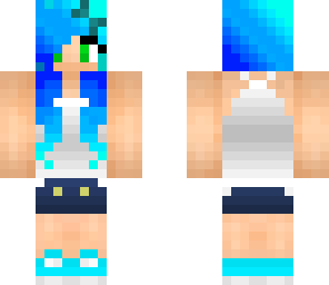cute cyan girl