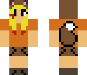 fox girl with red tips
