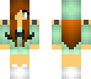 mint mustache girl