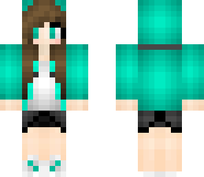 teal hoodie girl