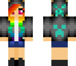 rainbow and teal