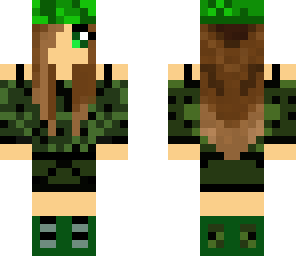 camouflaged girl