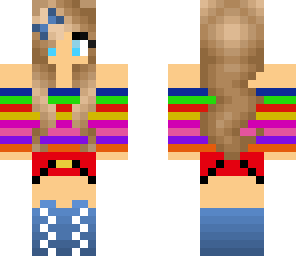 rainbow costumed cute girl