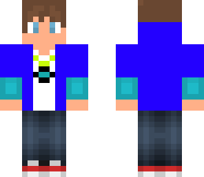 blue hoodie with amulet