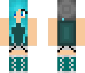 cute cyan emo girl