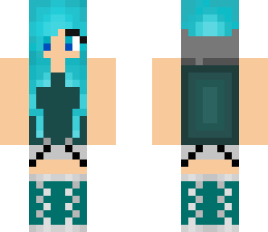 cute cyan emo girl hood fix