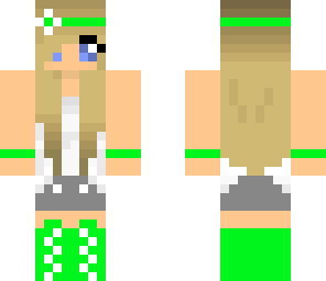 green hippie girl