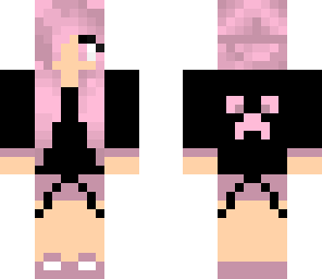 pink bad creeper girl