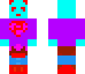 pink purple red and blue super panda lol