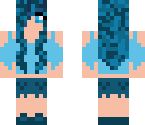 blue and teal summery girl