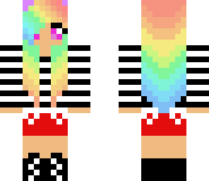 rainbowed haired girl