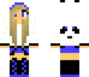 blue panda girl