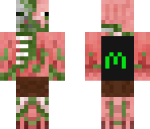 zambie pigman with an m on the back