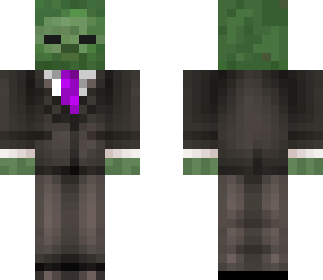 zombie in a suit with a purple tie
