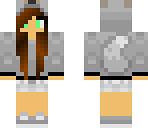 wolf girl with wolf hoodie