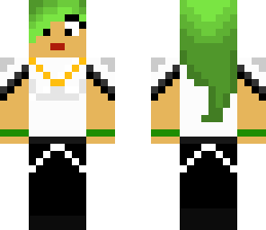 green haired girl