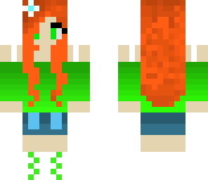 red head with green shirt
