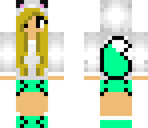 little fox girl blonde turqoise