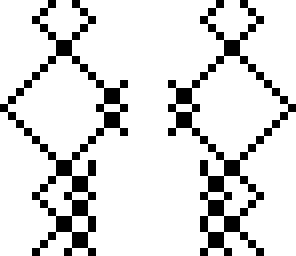 random black line person