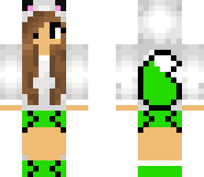 little fox girl green