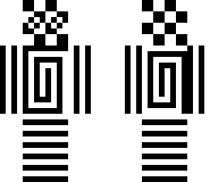 black and white