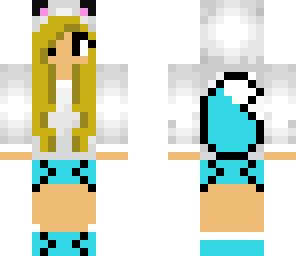 little fox girl pale blue blonde
