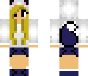 little fox girl navy blonde