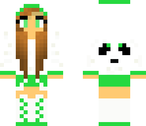 cute girl panda green