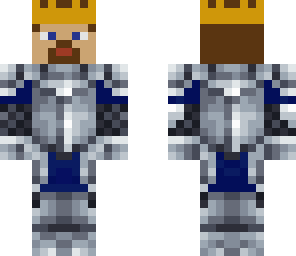 blue king with armor